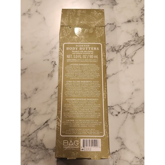 La Bella Provincia Scented Body Butter Trio Lavender Citrus Tea Tree Peppermint - Picture 2 of 3